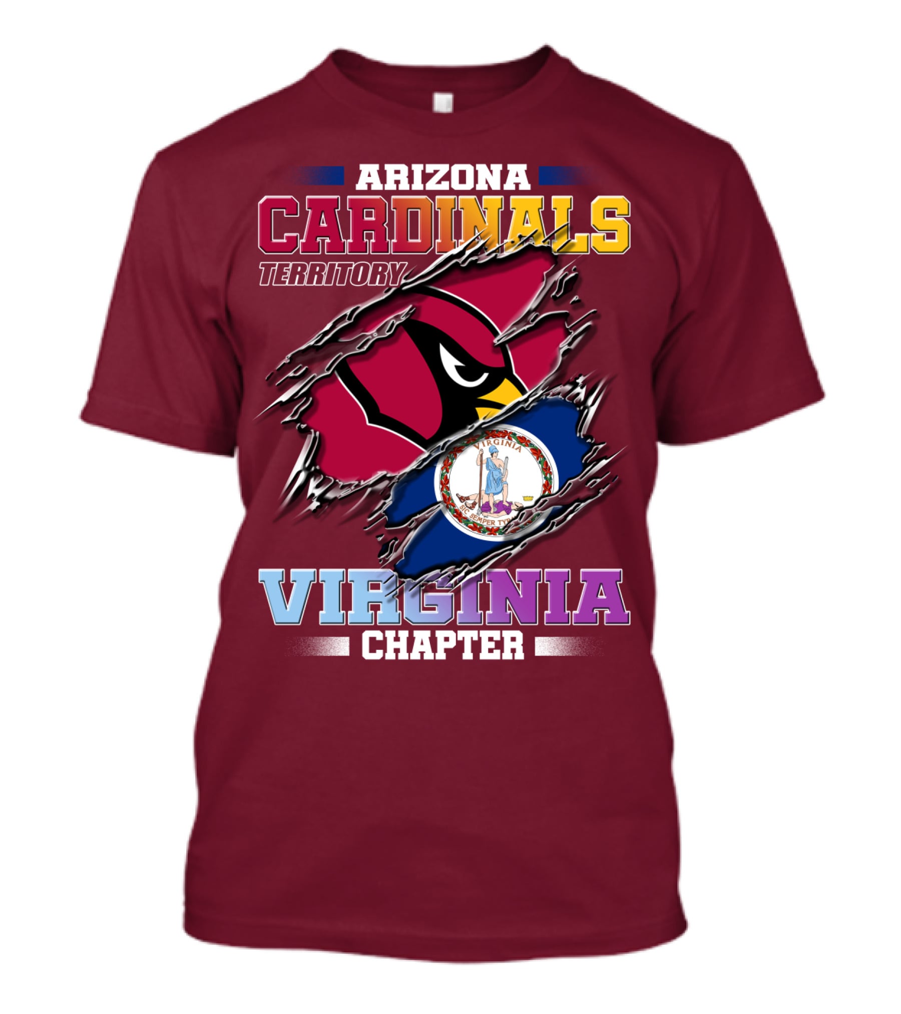 Arizona Cardinals Territory Virginia Chapter T-Shirt