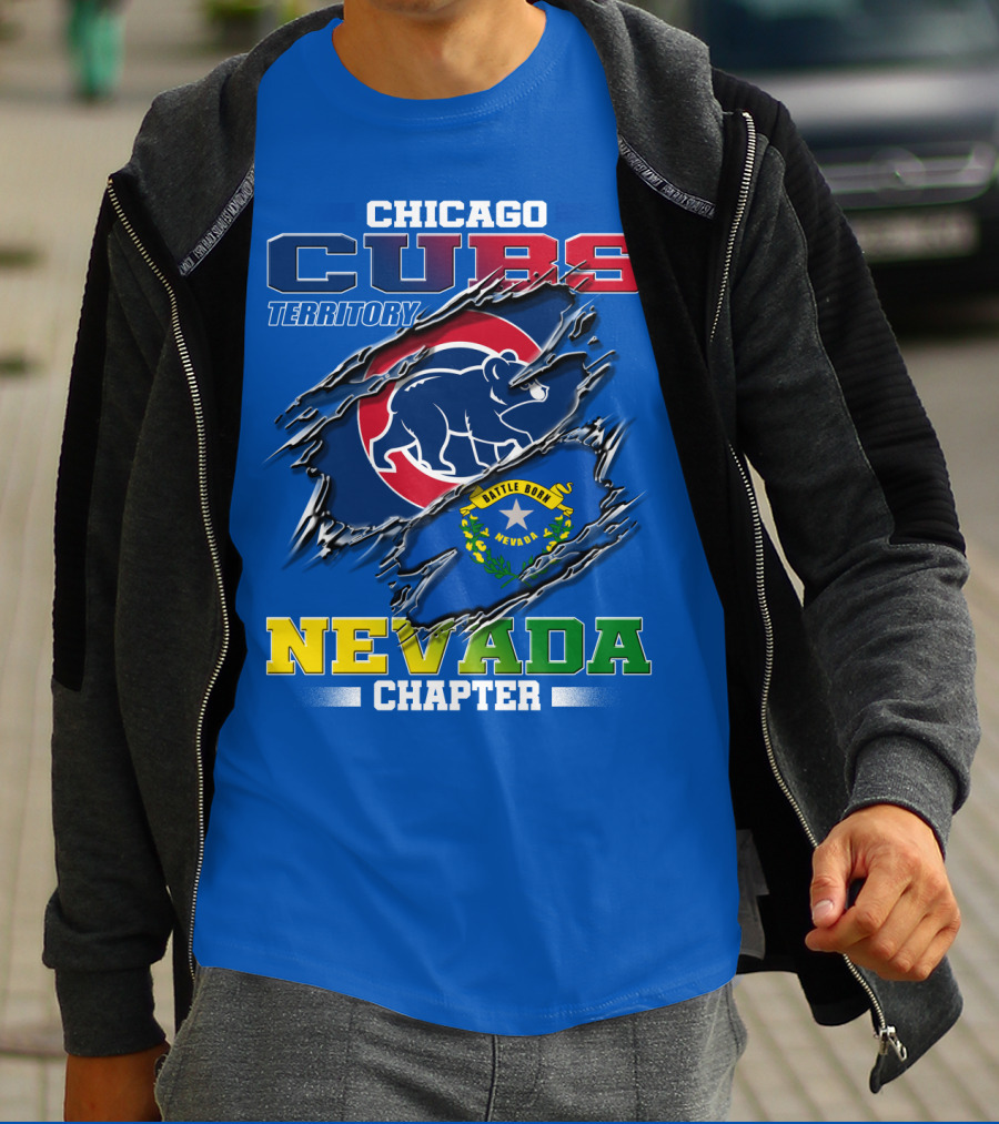 Chicago Cubs Territory Nevada Chapter Battle Born T-Shirt