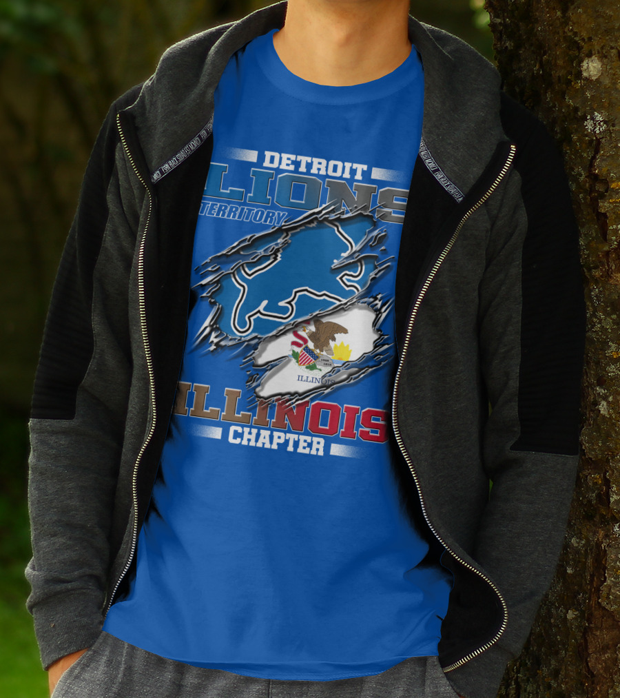 Detroit Lions Territory Illinois Chapter T-Shirt
