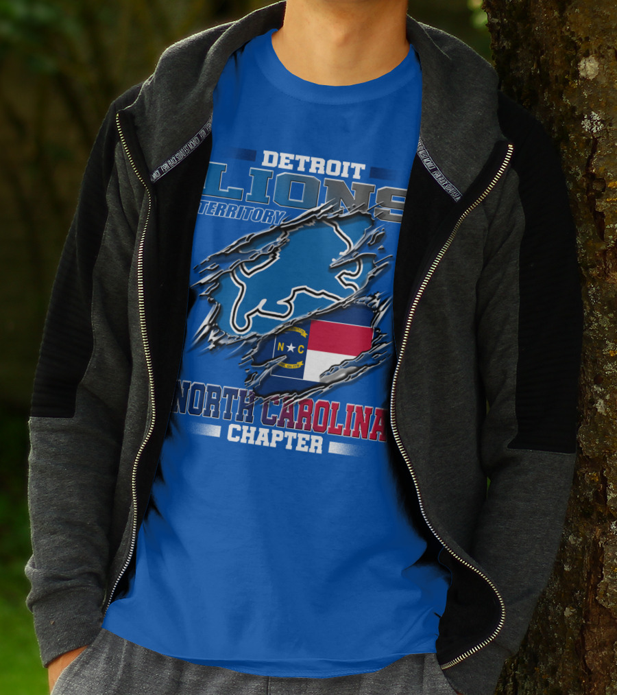 Detroit Lions Territory North Carolina Chapter T-Shirt