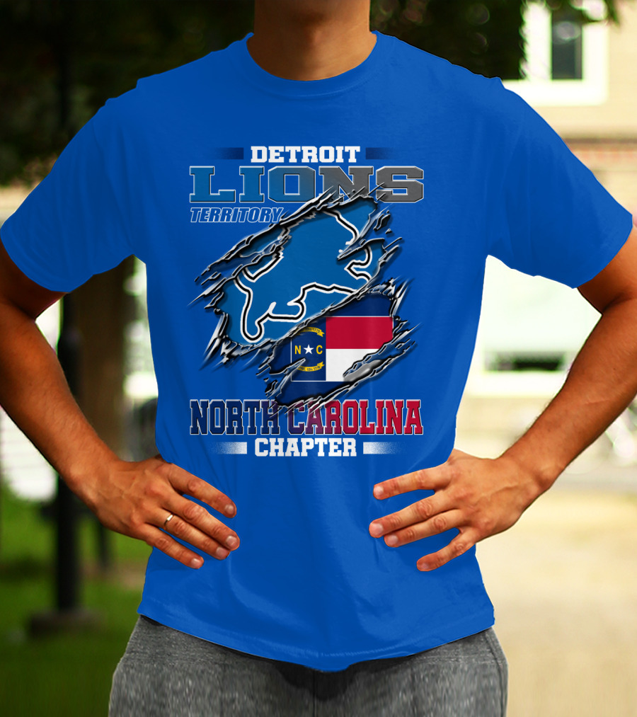Detroit Lions Territory North Carolina Chapter T-Shirt