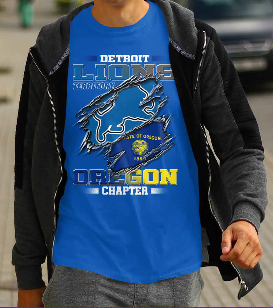 DETROIT LIONS TERRITORY STATE OF OREGON 1859 OREGON CHAPTER T-Shirt