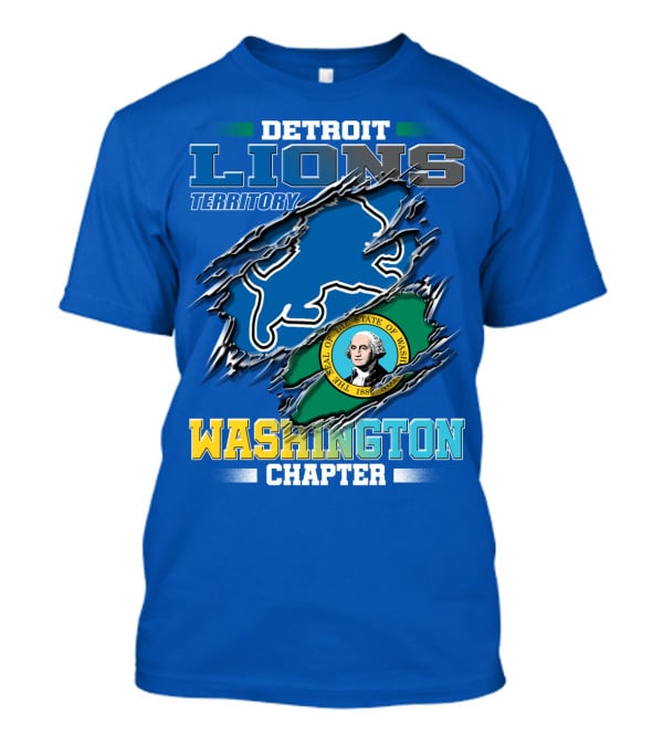 Detroit Lions Territory Washington Chapter Seal Of The State Of Washington T-Shirt