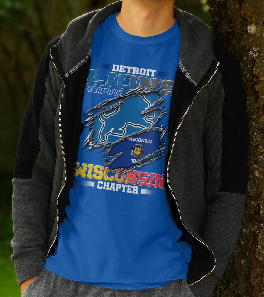 DETROIT LIONS TERRITORY WISCONSIN CHAPTER 1848 T-Shirt