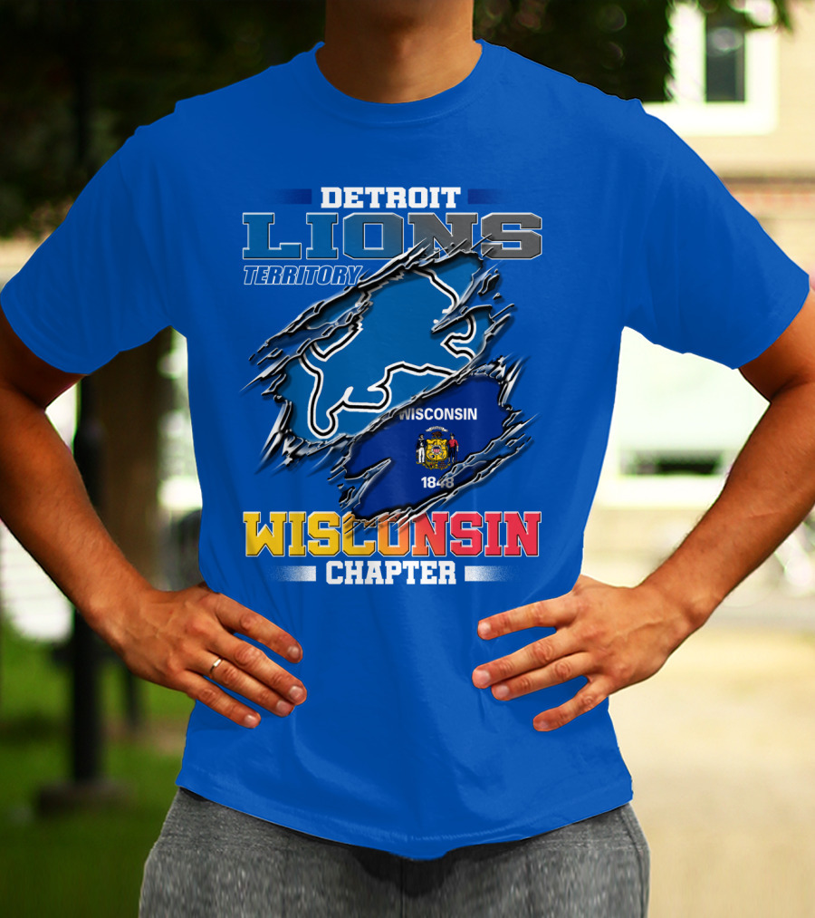 DETROIT LIONS TERRITORY WISCONSIN CHAPTER 1848 T-Shirt