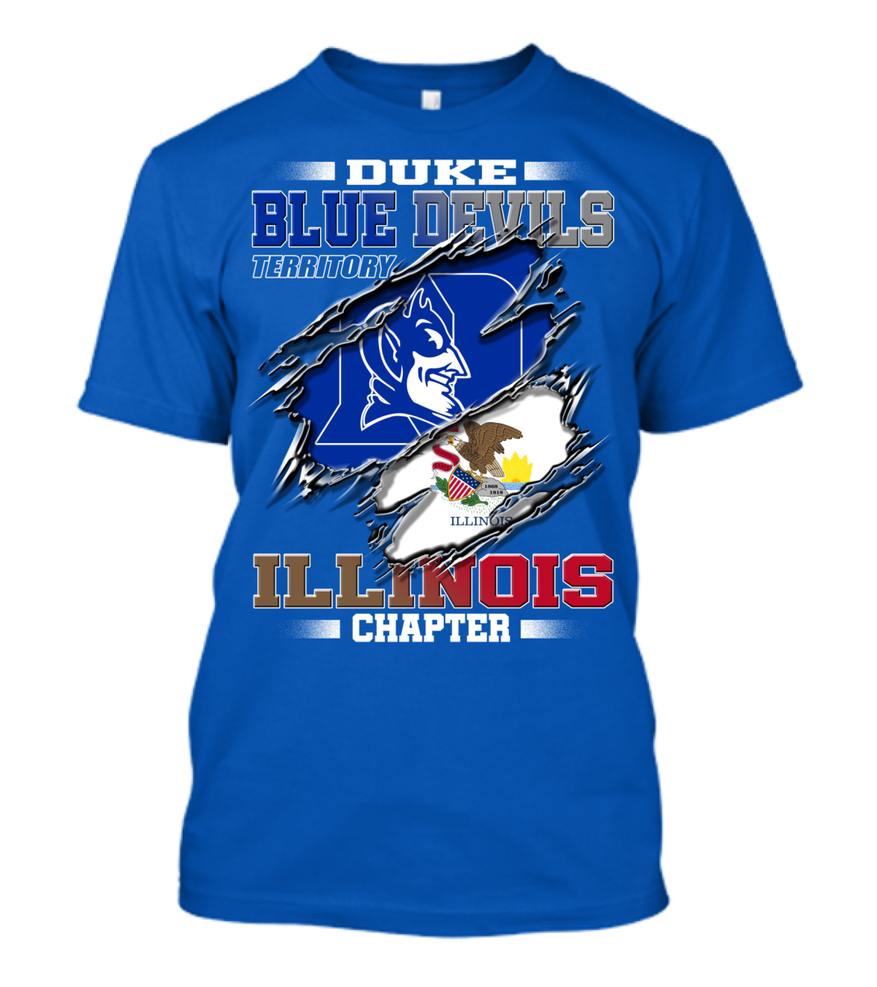 Duke Blue Devils Territory Illinois Chapter T-Shirt