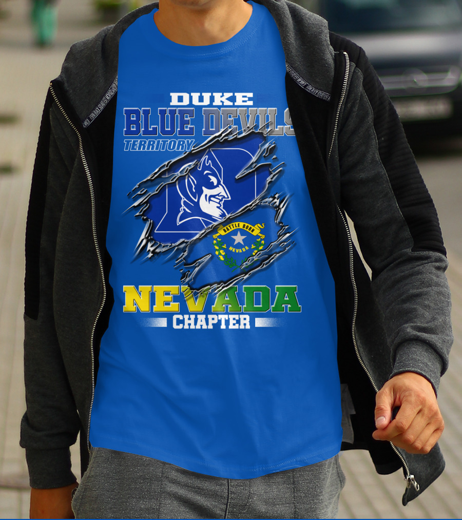 DUKE BLUE DEVILS TERRITORY NEVADA CHAPTER BATTLE BORN NEVADA T-Shirt