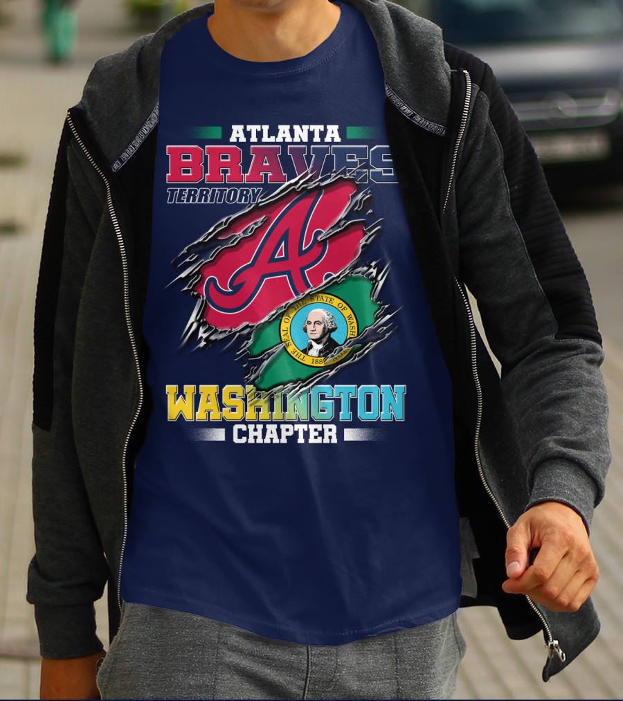 ATLANTA BRAVES TERRITORY WASHINGTON CHAPTER SEAL OF THE STATE OF WASHINGTON 1889 T-Shirt