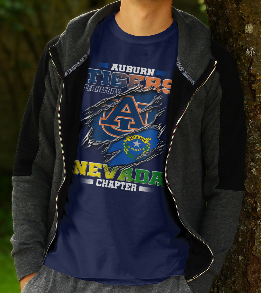 Auburn Tigers Territory Nevada Chapter Battle Born T-Shirt