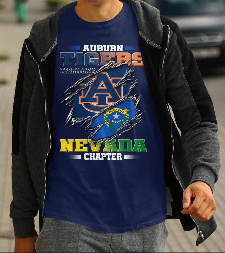Auburn Tigers Territory Nevada Chapter Battle Born T-Shirt