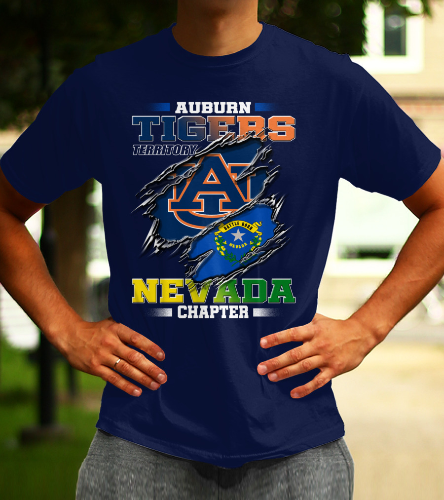 Auburn Tigers Territory Nevada Chapter Battle Born T-Shirt