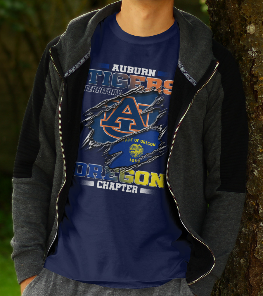 Auburn Tigers Territory Oregon Chapter State Of Oregon Seal T-Shirt