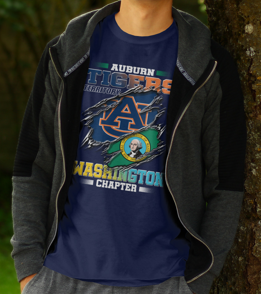 Auburn Tigers Territory Washington Chapter Seal Of Washington T-Shirt