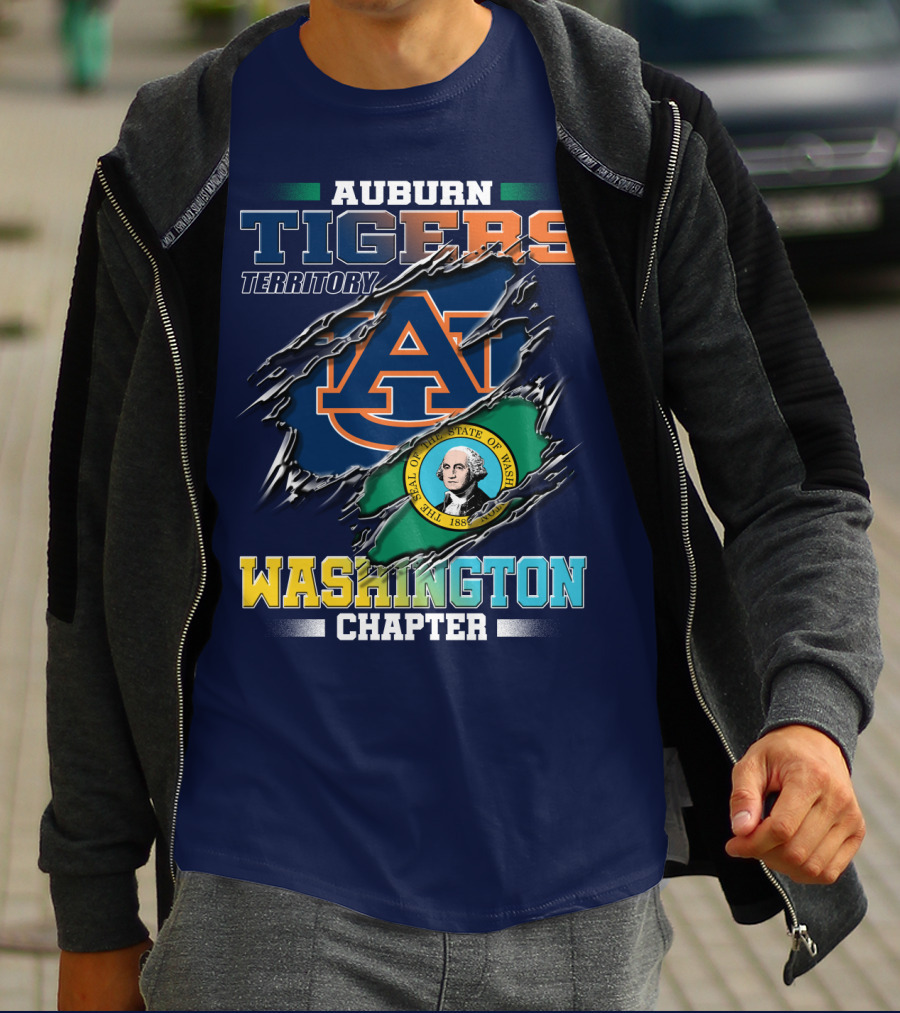 Auburn Tigers Territory Washington Chapter Seal Of Washington T-Shirt
