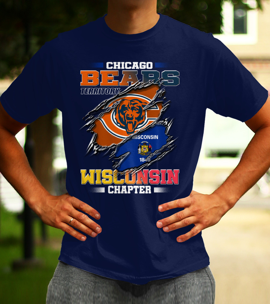 CHICAGO BEARS TERRITORY WISCONSIN CHAPTER 1848 T-Shirt
