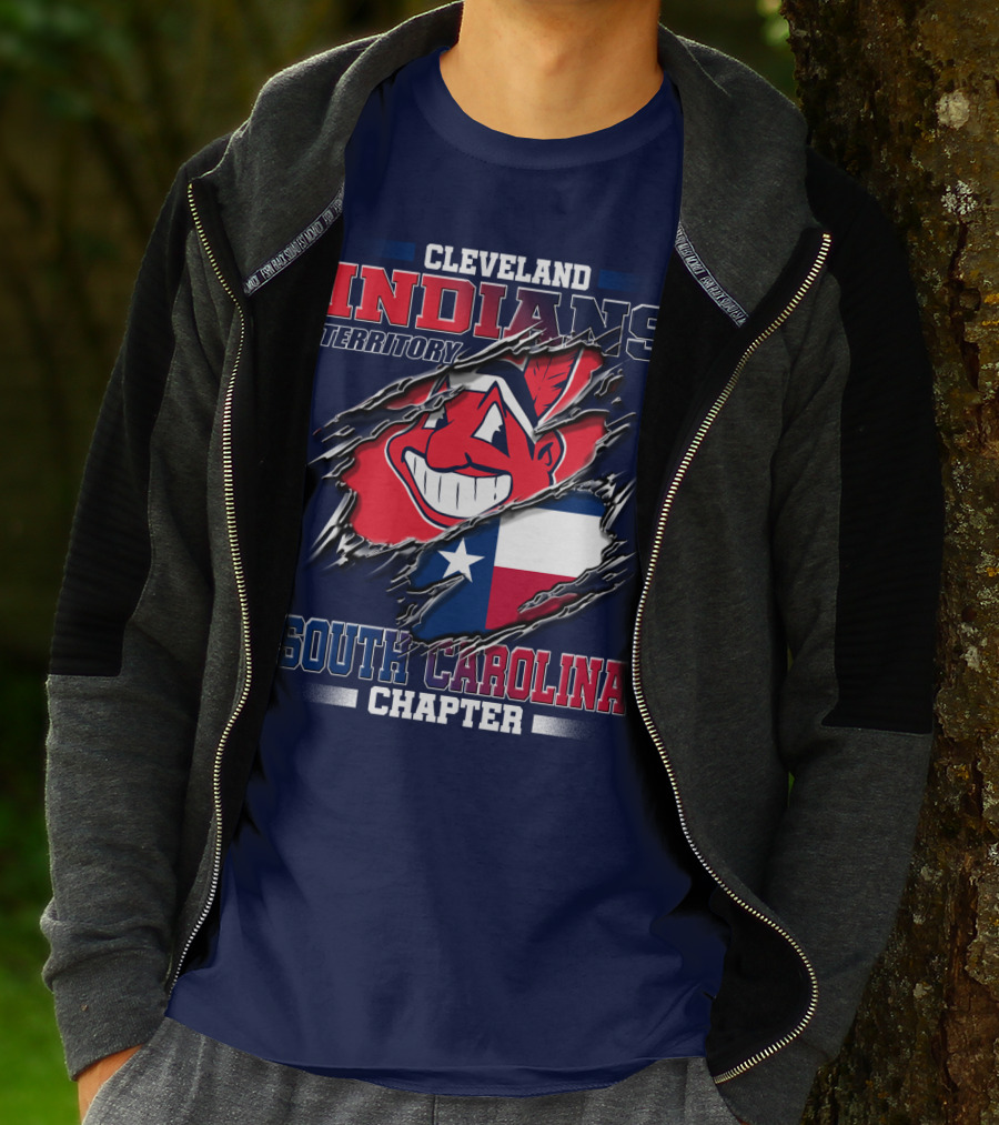 Cleveland Indians Territory South Carolina Chapter Texas Flag T-Shirt