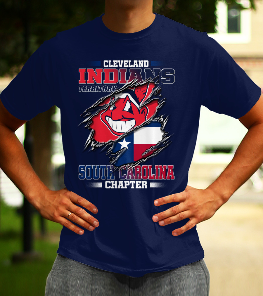 Cleveland Indians Territory South Carolina Chapter Texas Flag T-Shirt