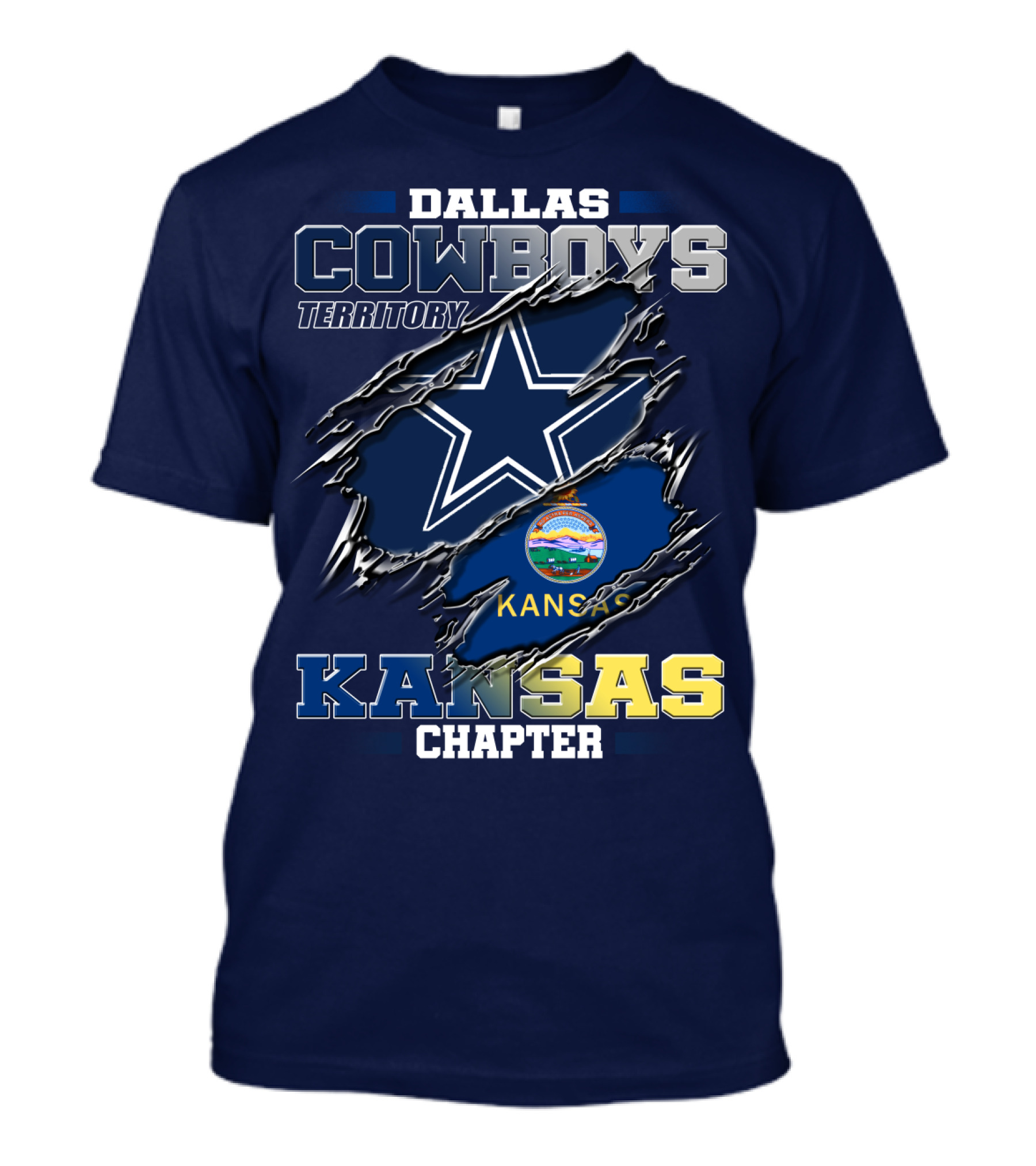 Dallas Cowboys Territory Kansas Chapter T-Shirt