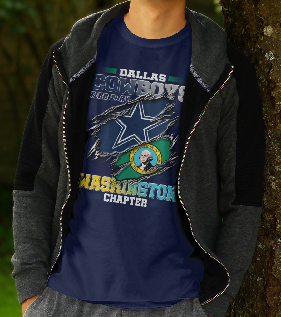 Dallas Cowboys Territory Washington Chapter Seal Of The State Of Washington T-Shirt