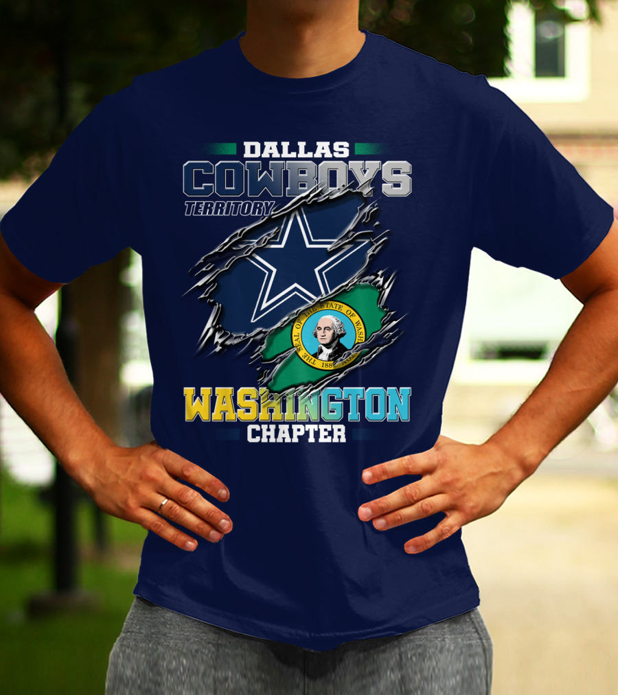 Dallas Cowboys Territory Washington Chapter Seal Of The State Of Washington T-Shirt