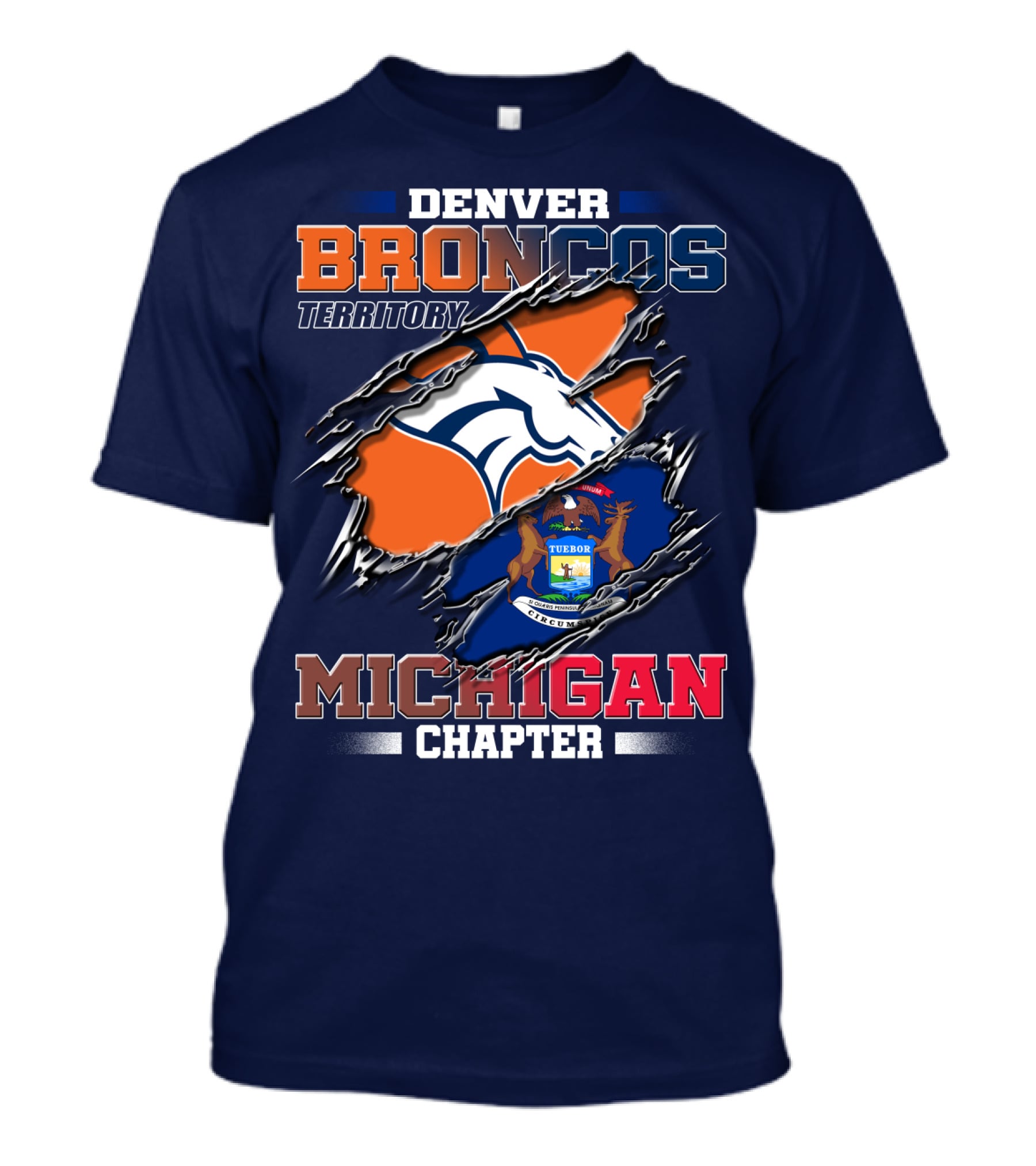 Denver Broncos Territory Michigan Chapter T-Shirt