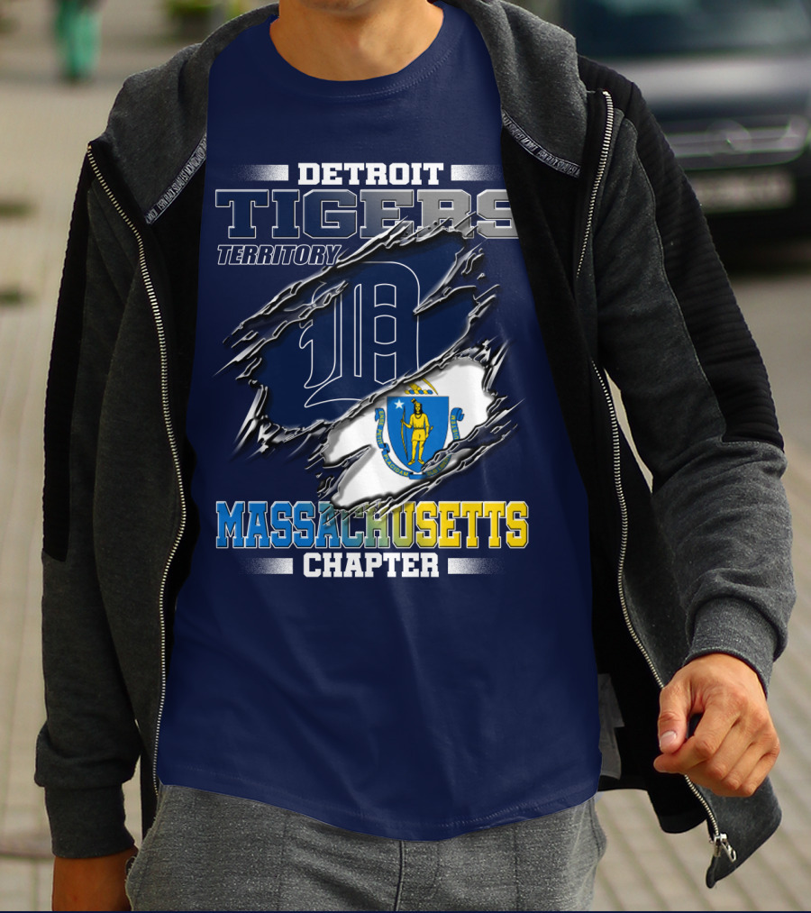 Detroit Tigers Territory Massachusetts Chapter T-Shirt