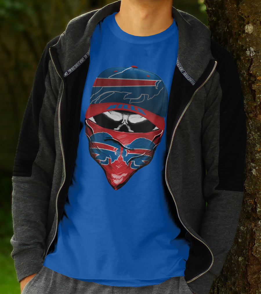 Buffalo Bills Nfl Logo Hat And Bandana Face T-Shirt