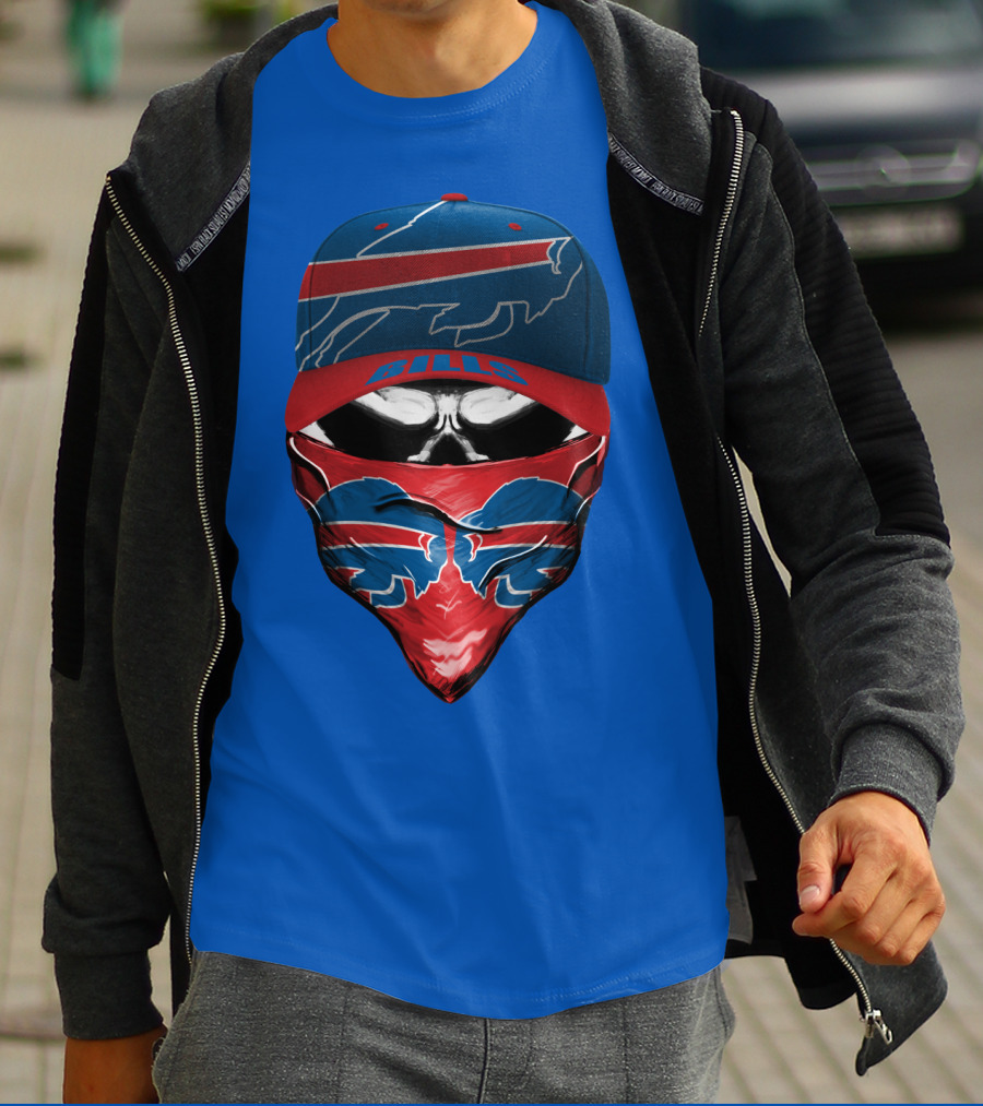Buffalo Bills Nfl Logo Hat And Bandana Face T-Shirt