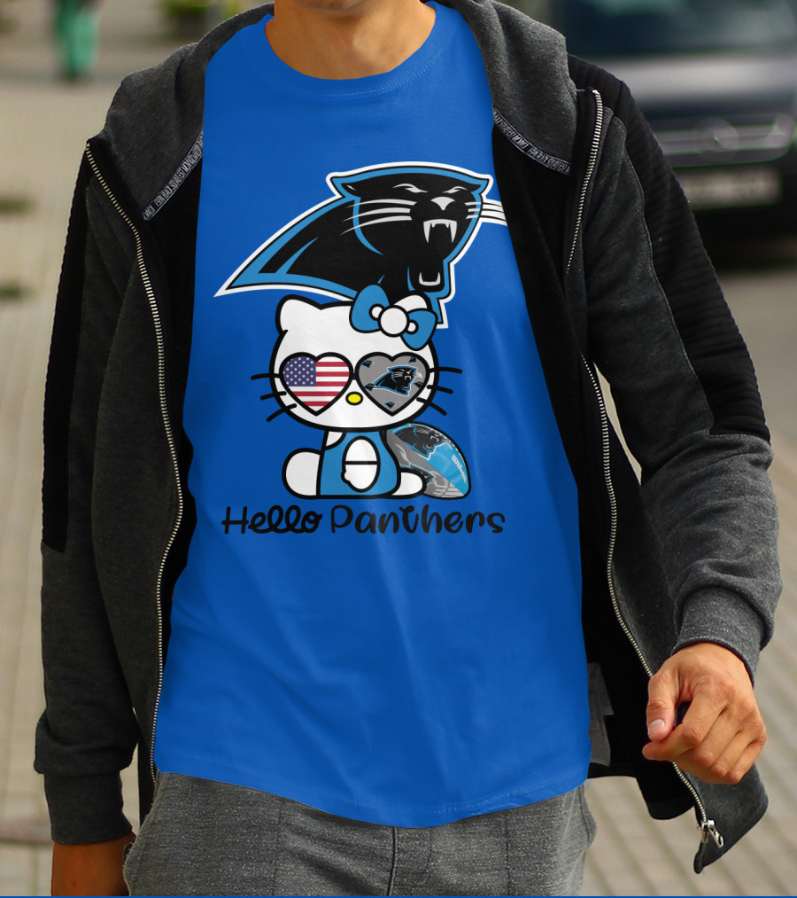 Hello Panthers Carolina Panthers Football T-Shirt