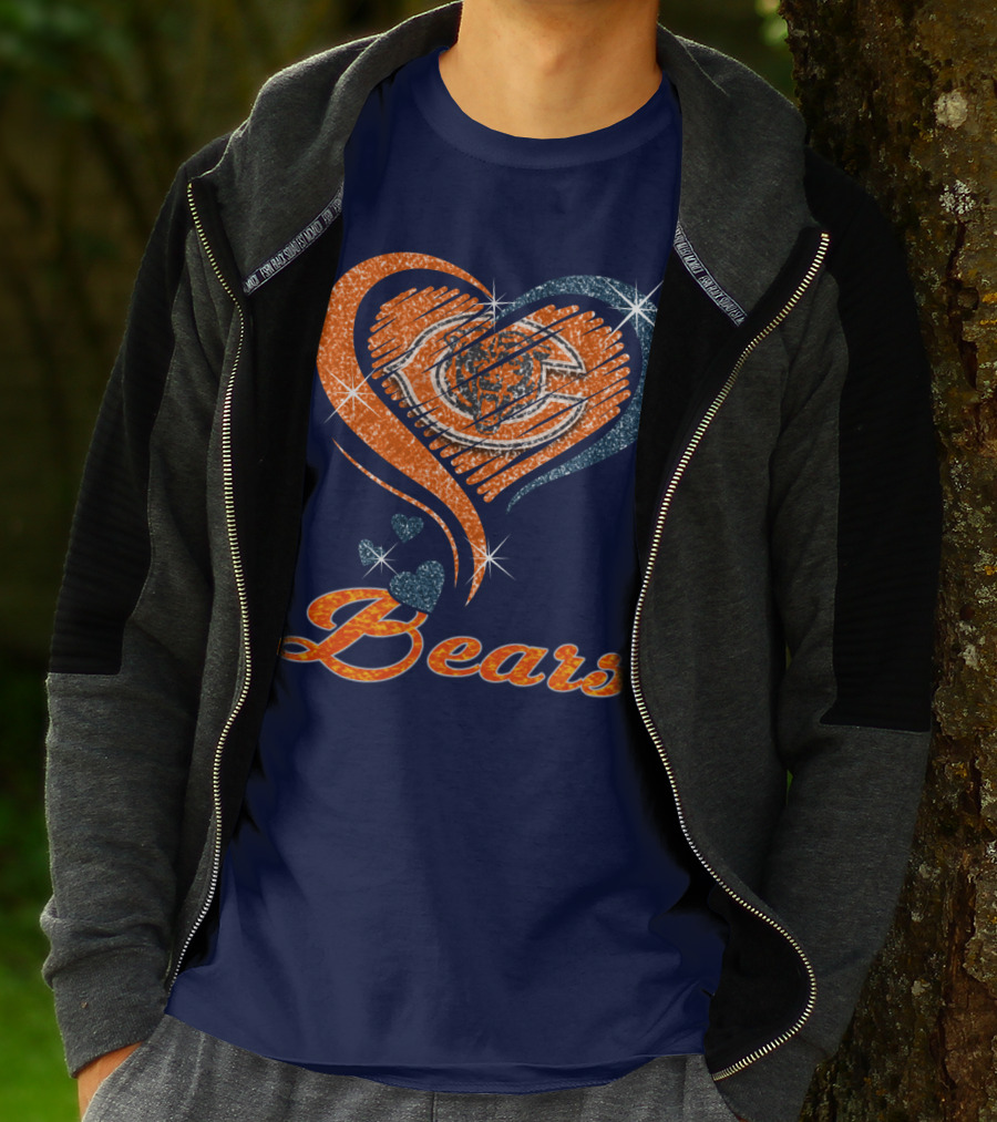 Bears Heart With Chicago Bears T-Shirt