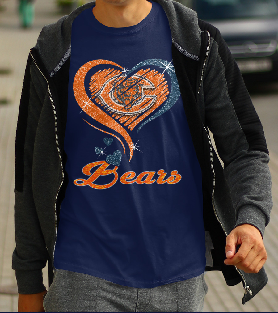 Bears Heart With Chicago Bears T-Shirt
