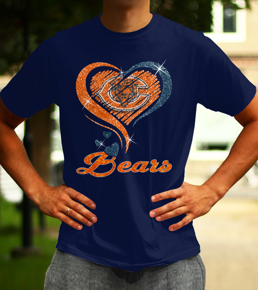 Bears Heart With Chicago Bears T-Shirt