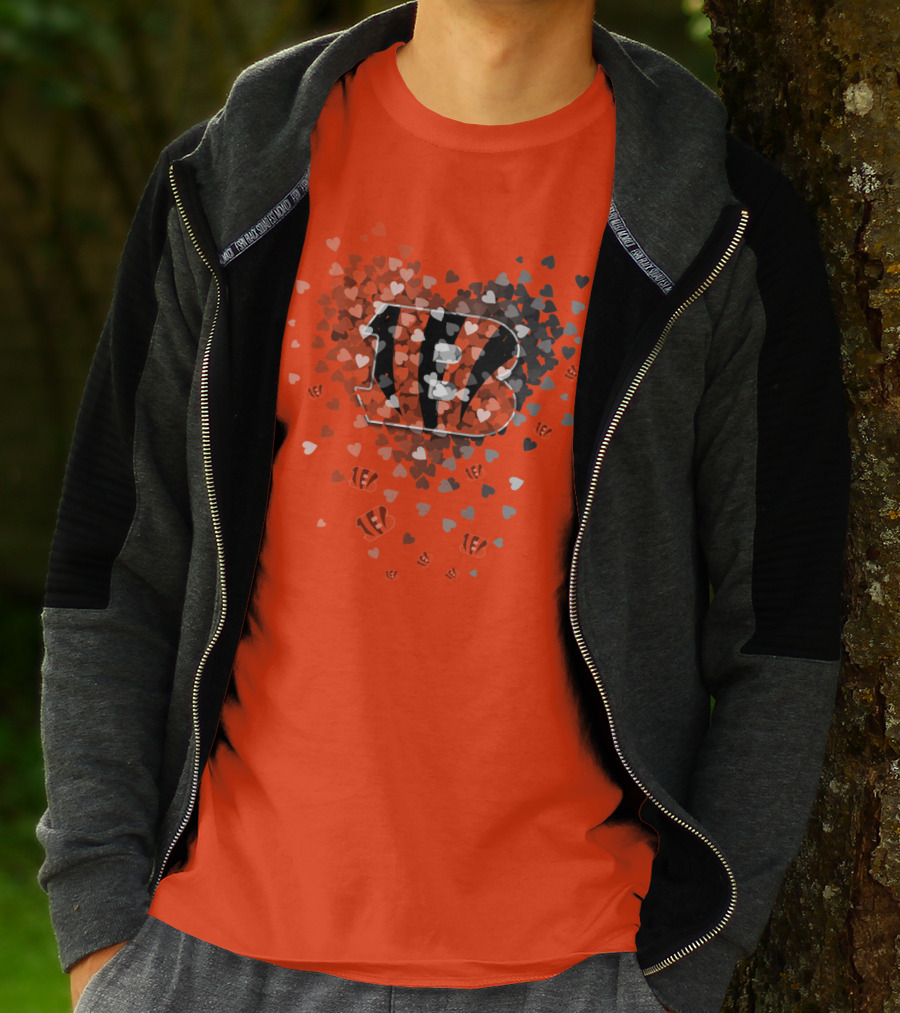 Cincinnati Bengals Heart T-Shirt