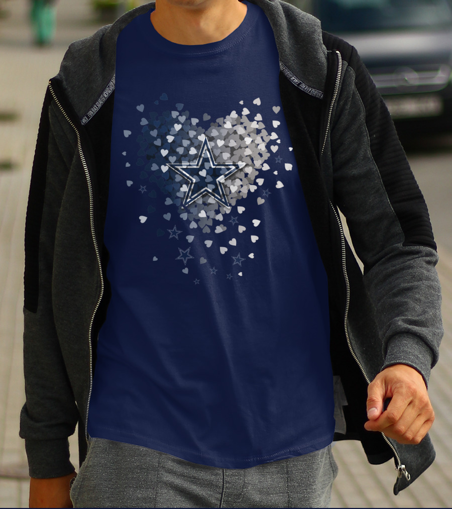 Dallas Cowboys Star Heart Cluster T-Shirt