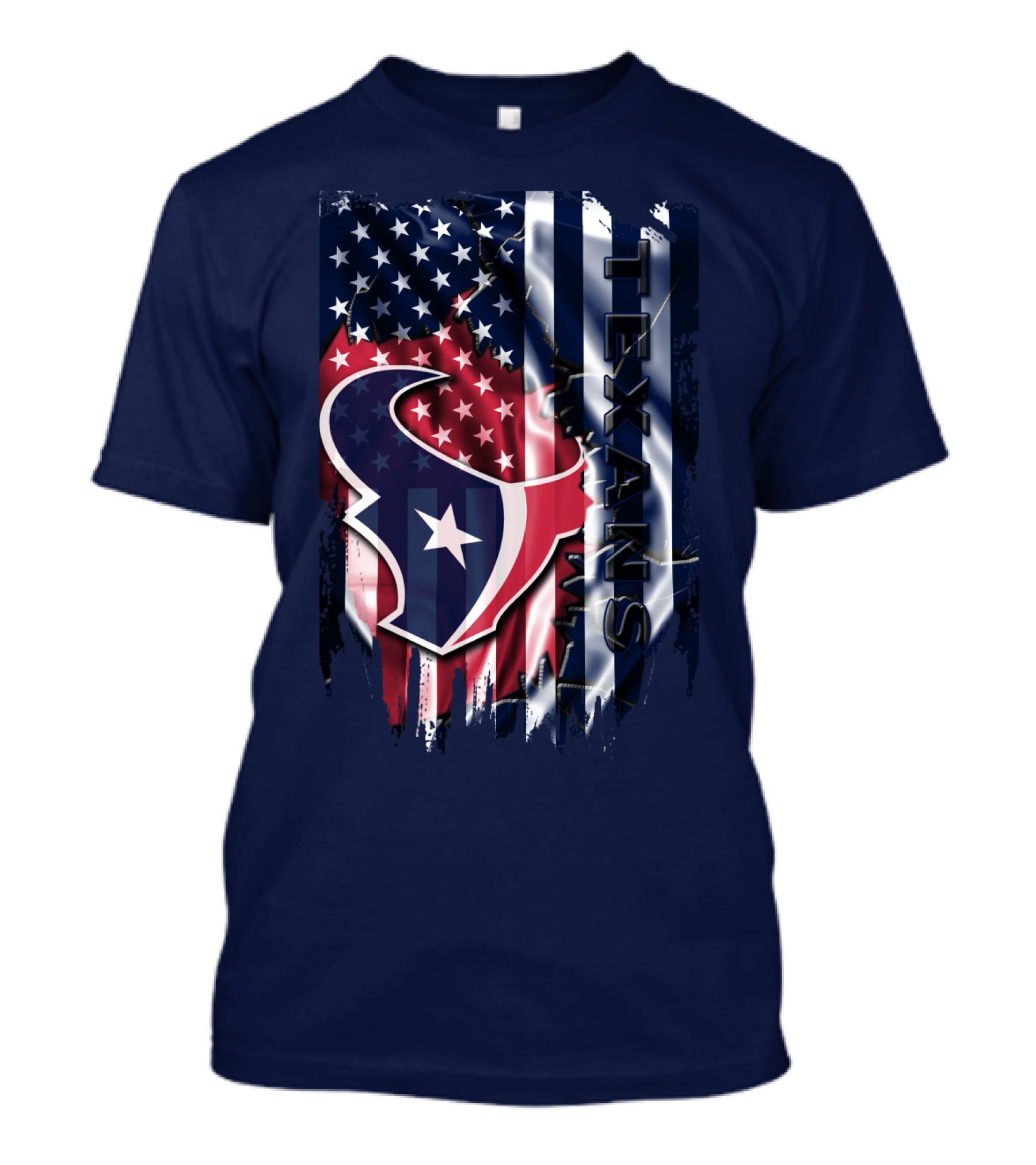 Houston Texans Usa Flag T-Shirt