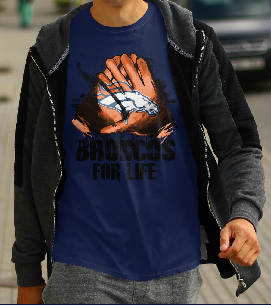 Broncos For Life Denver Broncos Glove T-Shirt