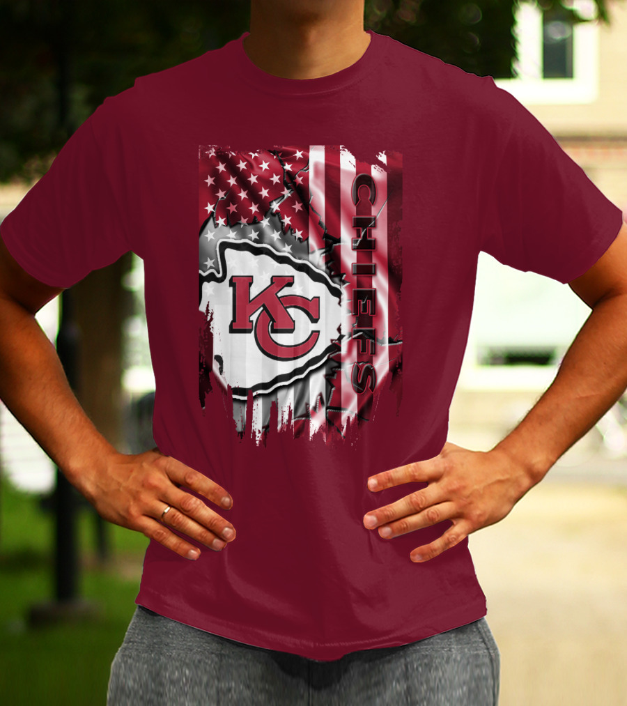 Kc Chiefs American Flag T-Shirt