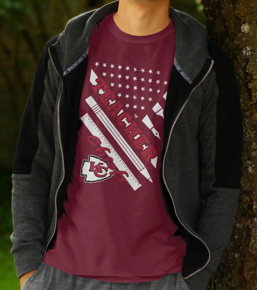 Kansas City Chiefs Teacher Stars And Stripes T-Shirt