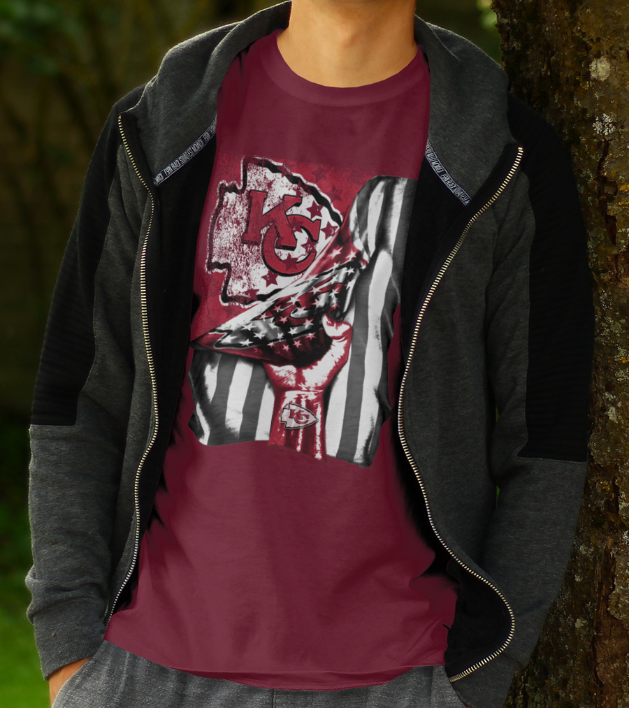 Kc Chiefs American Flag State Pride T-Shirt