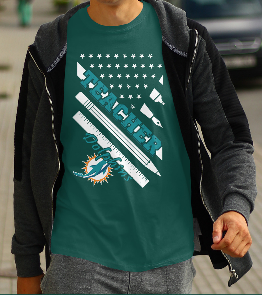 Teacher Miami Dolphins T-Shirt