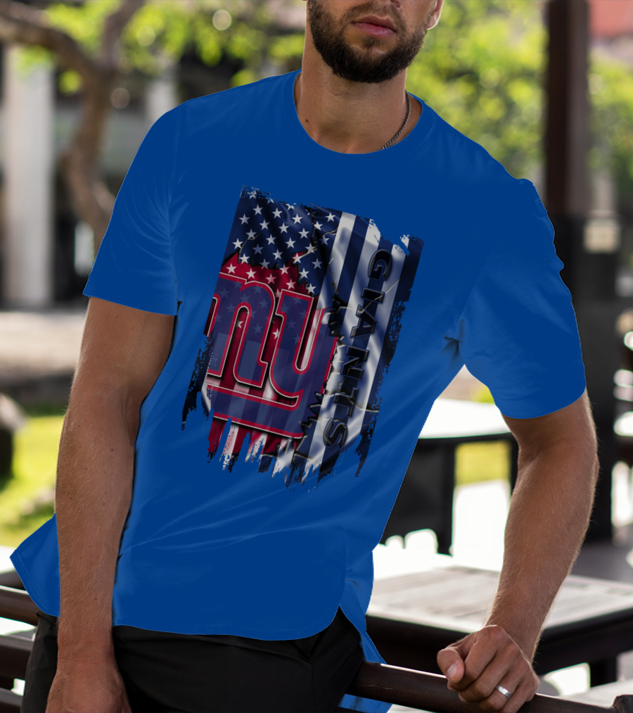 New York Giants American Flag Nfl Team T-Shirt
