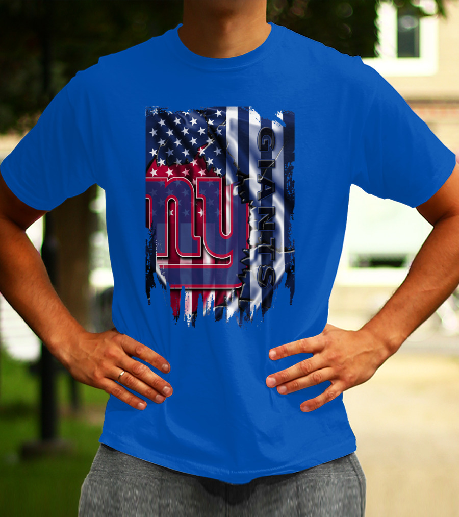 New York Giants American Flag Nfl Team T-Shirt