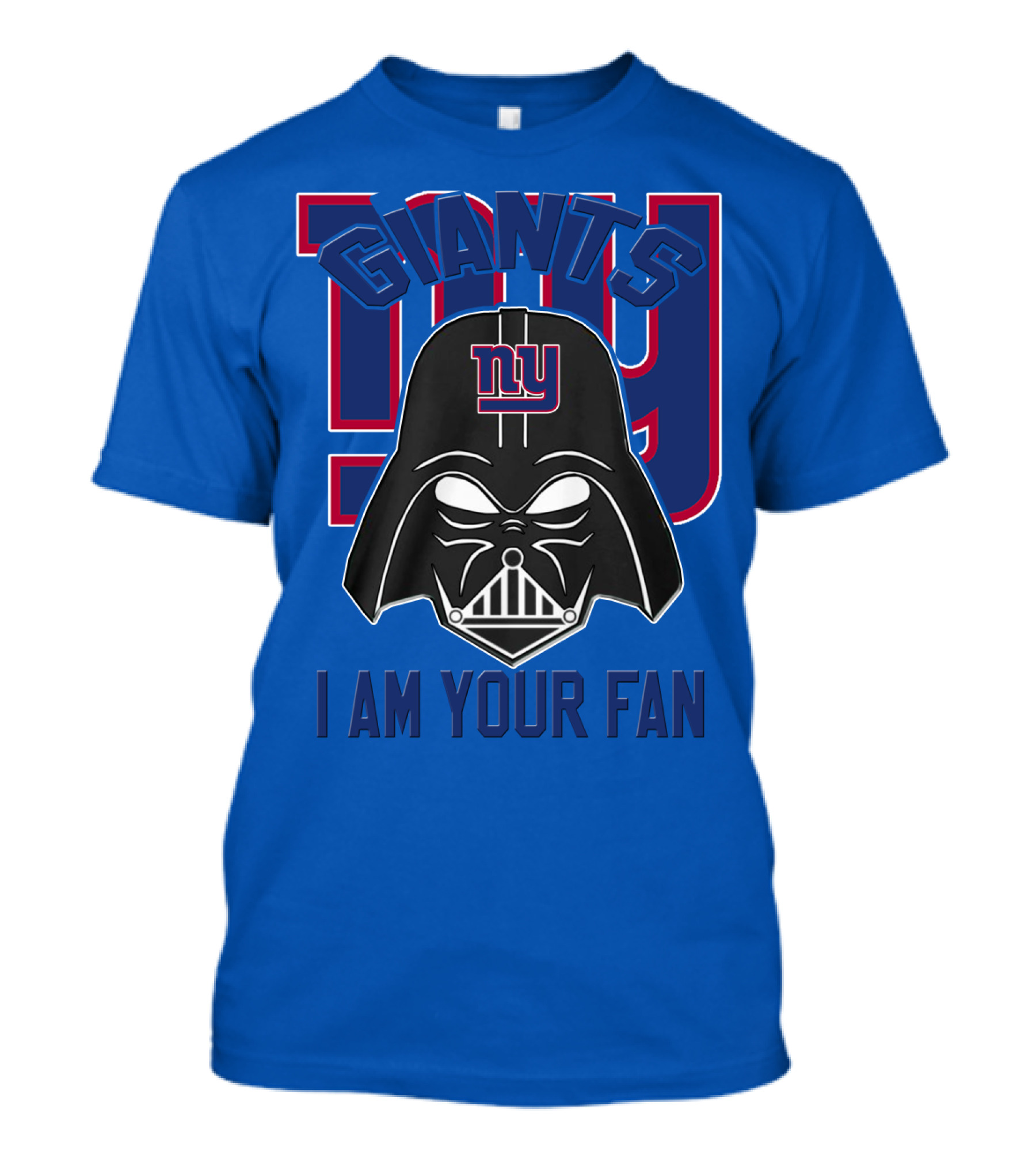 Giants Ny I Am Your Fan Darth Vader Helmet T-Shirt