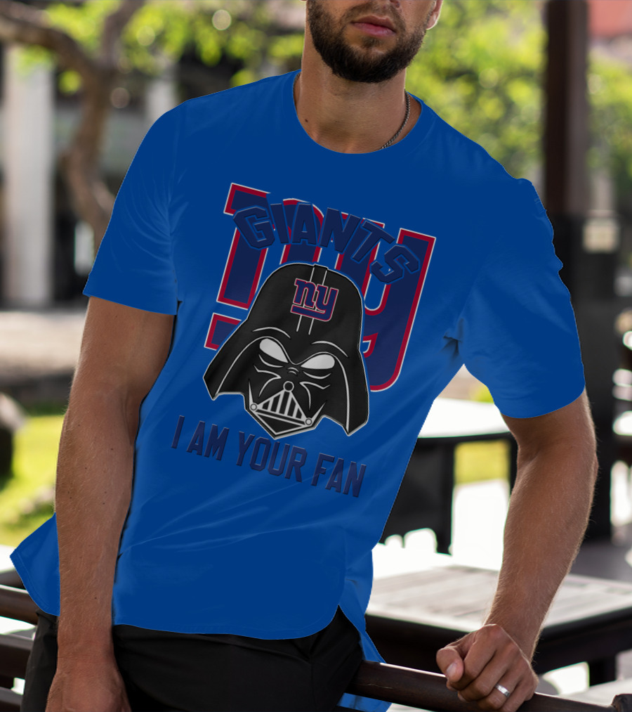 Giants Ny I Am Your Fan Darth Vader Helmet T-Shirt