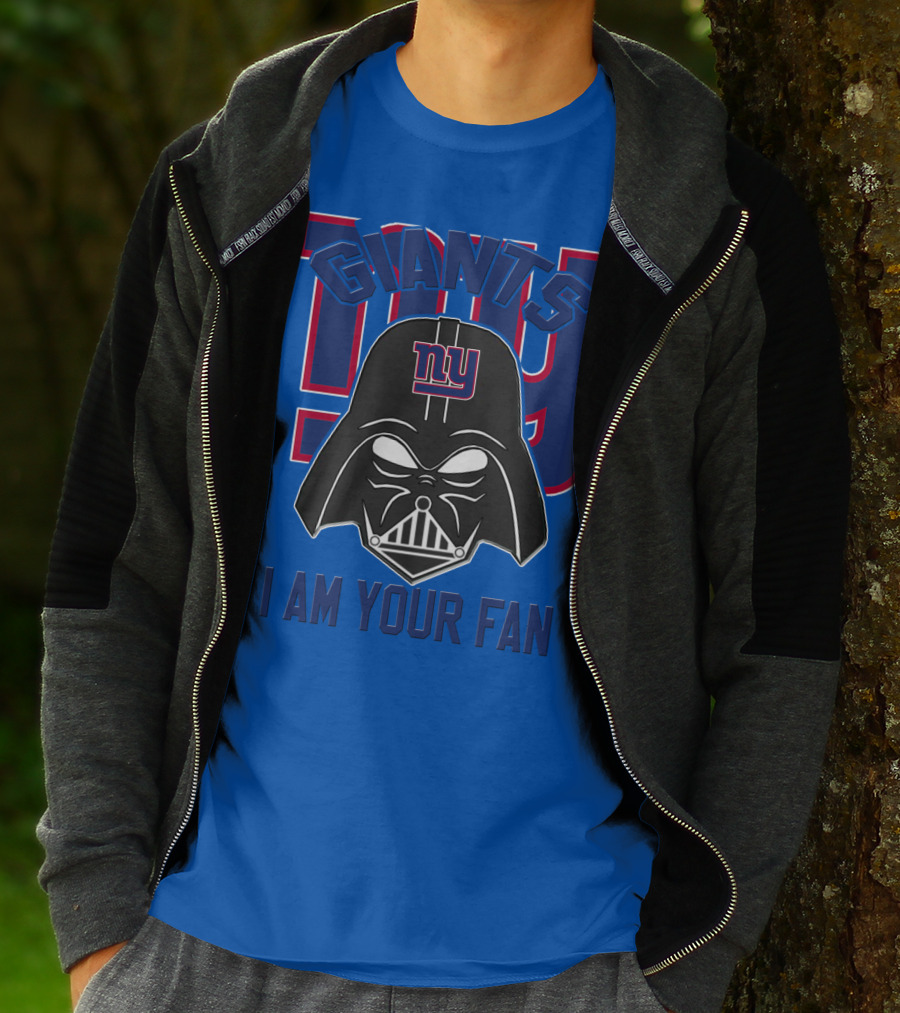 Giants Ny I Am Your Fan Darth Vader Helmet T-Shirt