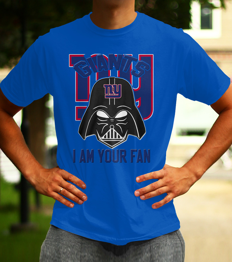 Giants Ny I Am Your Fan Darth Vader Helmet T-Shirt