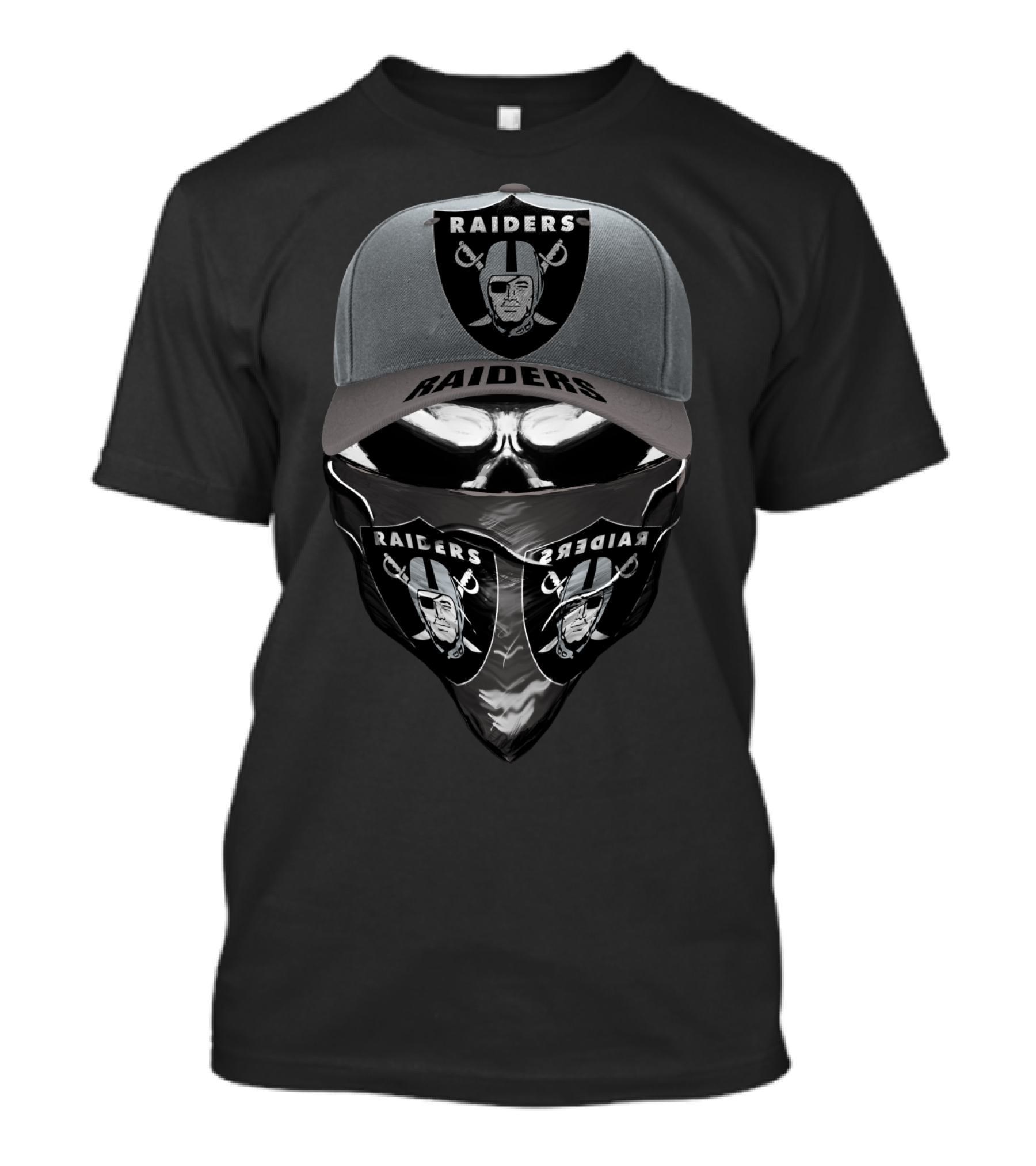 Raiders Oakland Logo Hat And Bandana T-Shirt