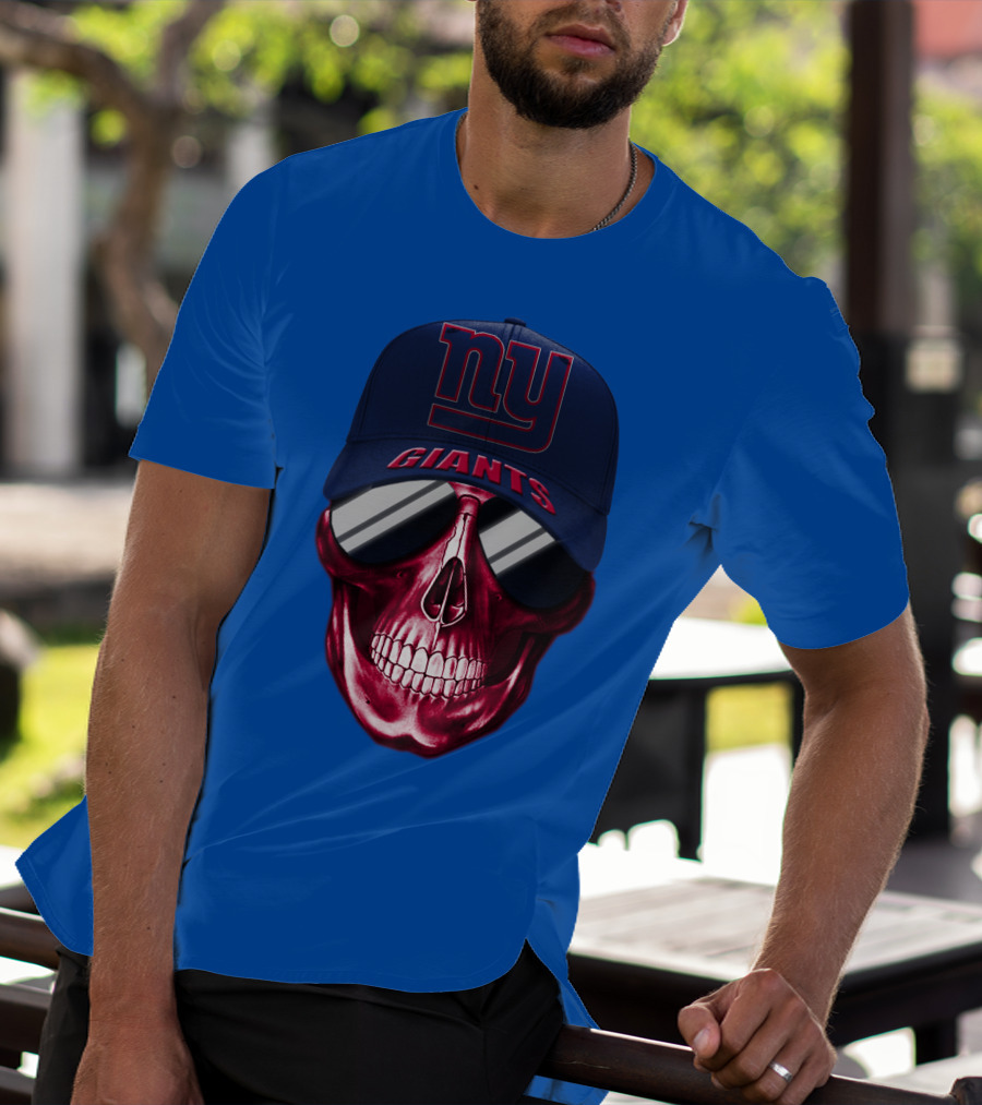 New York Giants Skull Cap T-Shirt