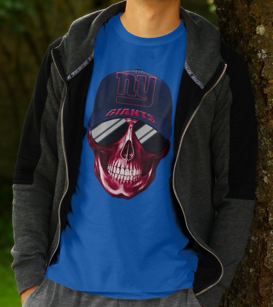 New York Giants Skull Cap T-Shirt