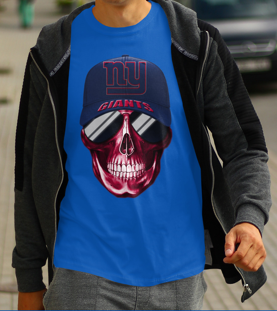 New York Giants Skull Cap T-Shirt
